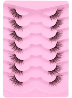 Half Lashes Natural Look 3D Curl False Eyelashes 7 Pairs