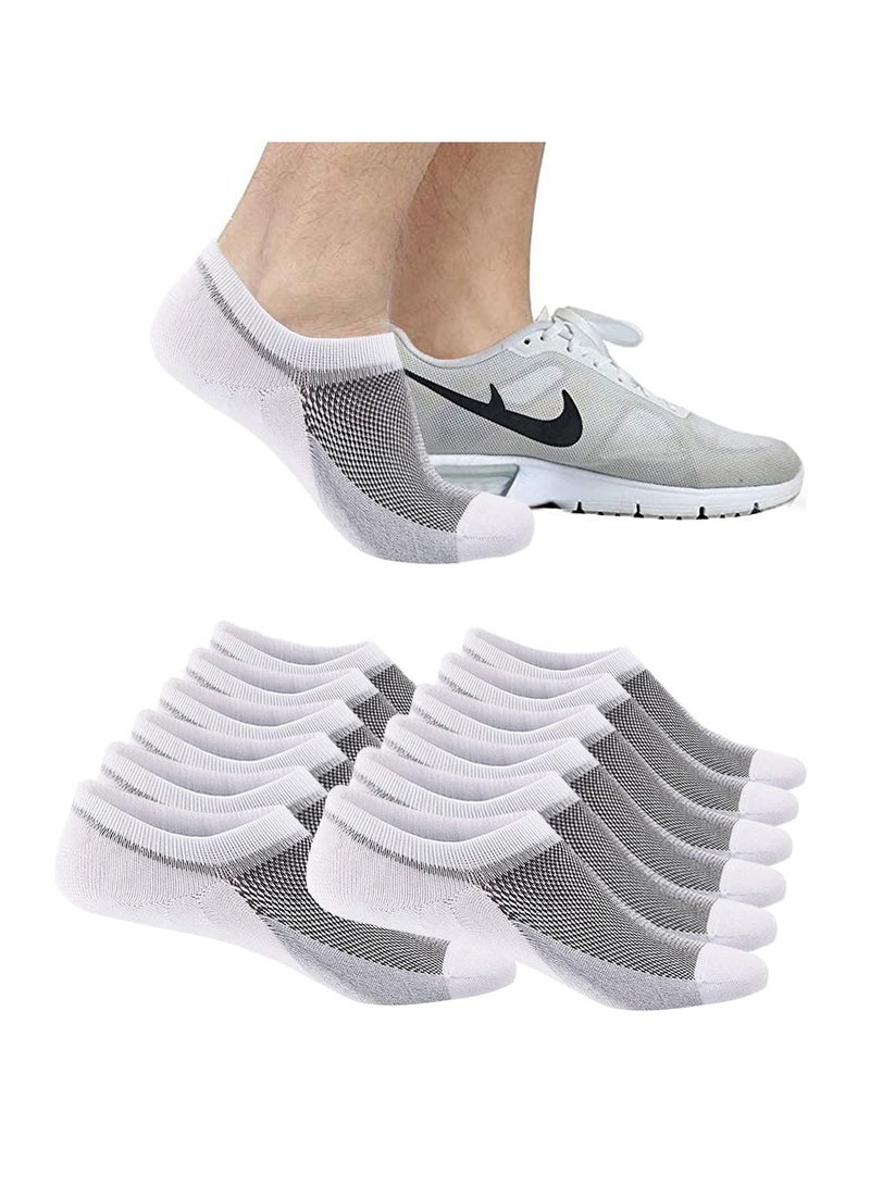 SYOSI 6 Pairs Mens Ankle Athletic Socks Low Cut Breathable Running Comfort Sports Trainer Cotton Casual Non Slip No Show for Men and Women Invisible Crew Boat EUR43-48 - Image 1