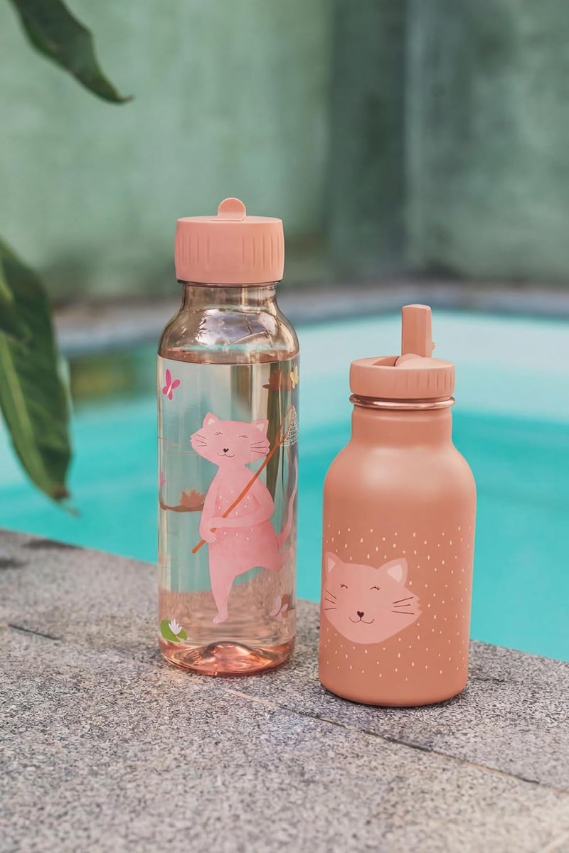 Trixie Drinking Bottle - Mrs. Rabbit - 350ml Stainless Steel Water Bottle for Kids - Pink - Leakproof - Eco-Friendly and BPA-Free - Image 2