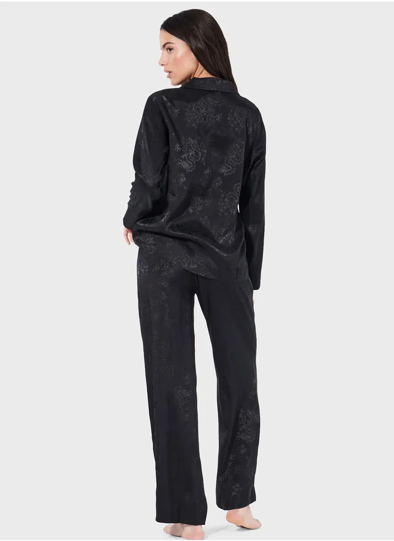 انديز Textured Detail Sleep Shirt