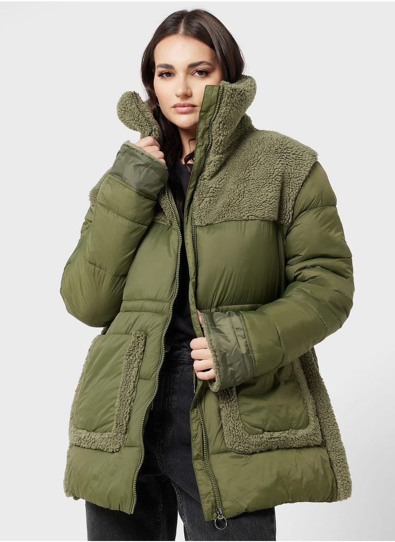 ONLY - Pocket Detail Puffer Jacket - Image 1