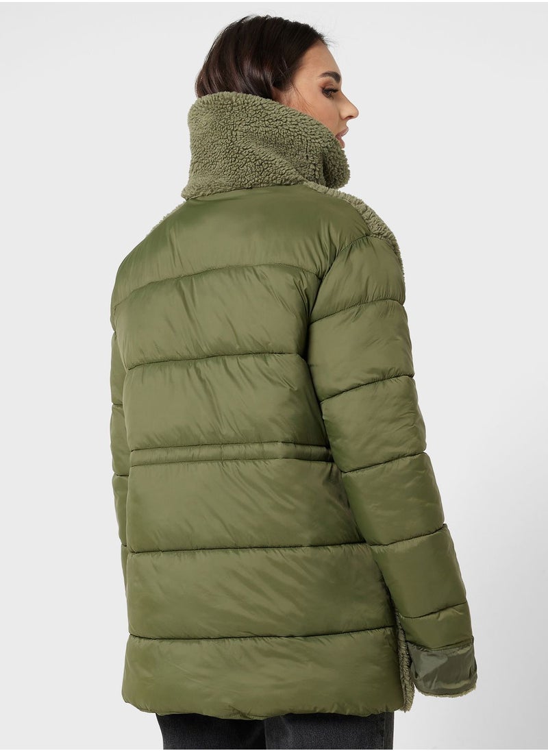 ONLY - Pocket Detail Puffer Jacket - Image 1