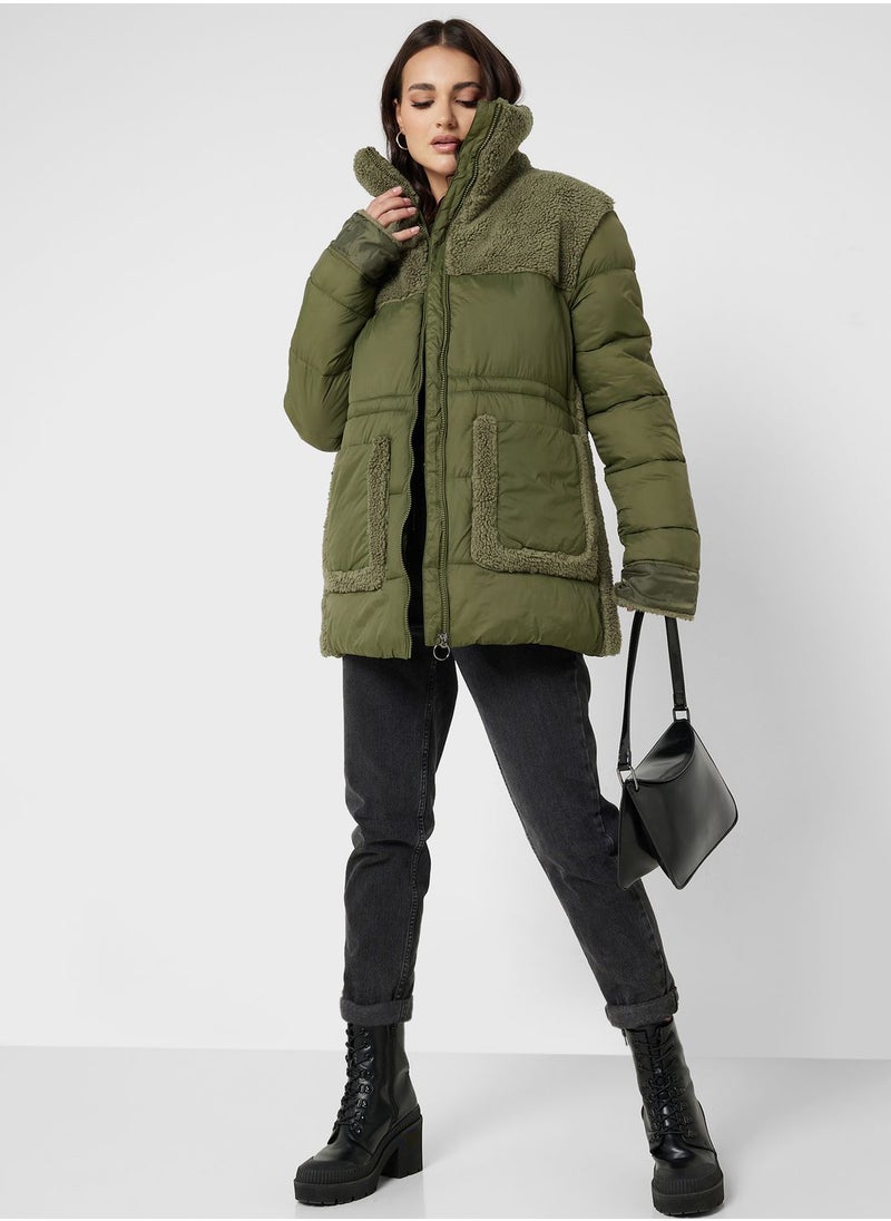 ONLY - Pocket Detail Puffer Jacket - Image 1