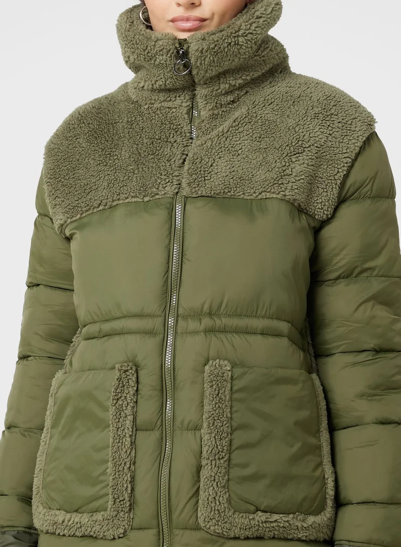 ONLY Pocket Detail Puffer Jacket