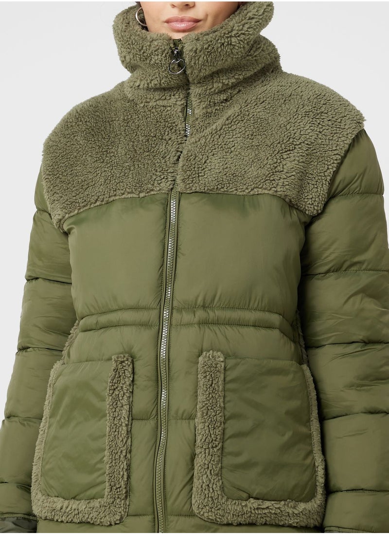 ONLY - Pocket Detail Puffer Jacket - Image 1
