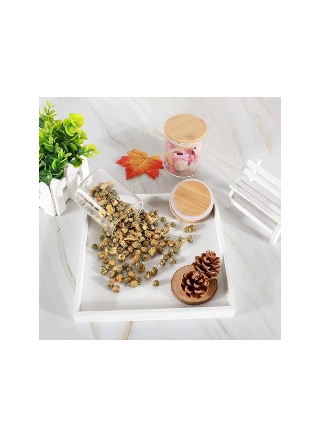 The Bros ATK_Glass Candle Jars with Bamboo Lids for Making Candles, 200 ML Empty Candle Tins with Wooden Lids, Bulk Clean Candle Containers - Dishwasher Safe, Set of 12 (200 ML) - Image 2