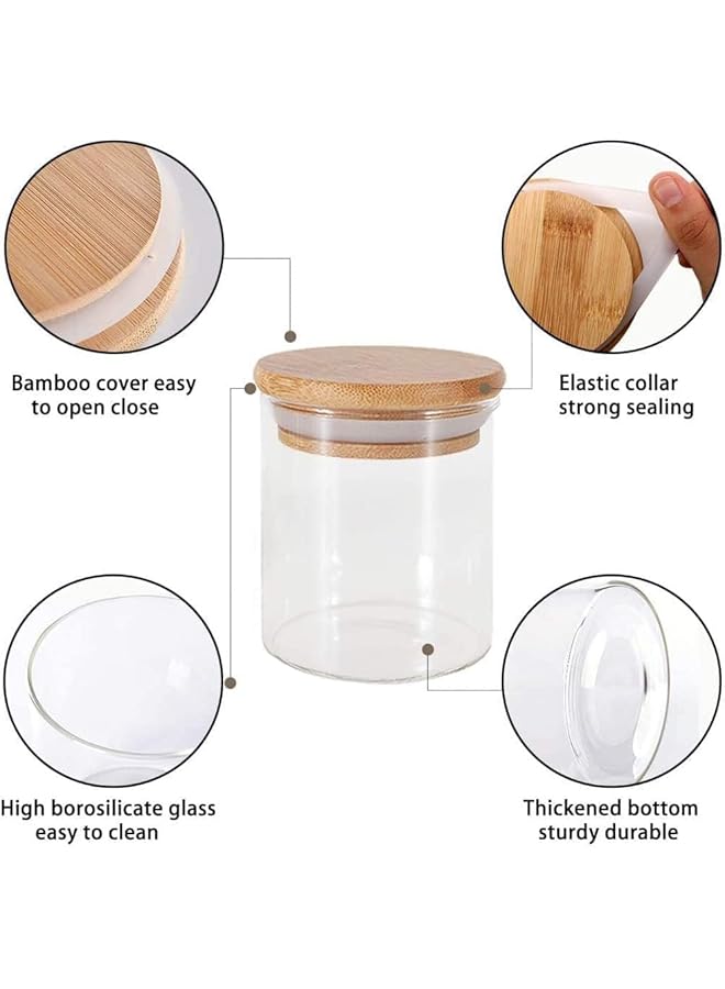 The Bros ATK_Glass Candle Jars with Bamboo Lids for Making Candles, 200 ML Empty Candle Tins with Wooden Lids, Bulk Clean Candle Containers - Dishwasher Safe, Set of 12 (200 ML) - Image 4