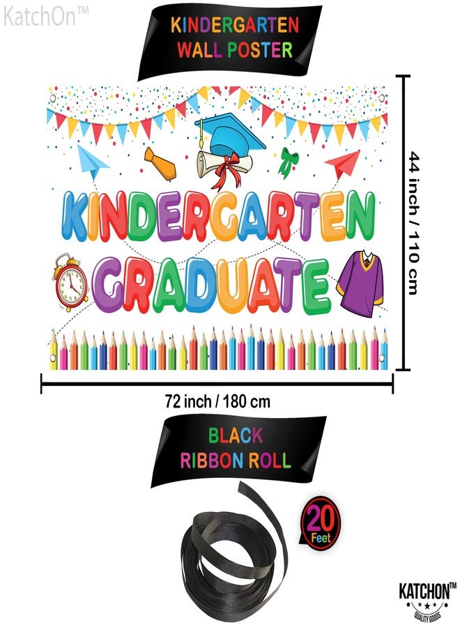 KatchOn, Kindergarten Graduation Backdrop - 72x44 Inch | Grad Backdrop | Kindergarten Graduation Decorations 2026 for Class of 2026 | Kindergarten Banner | preschool graduation decorations - Image 4