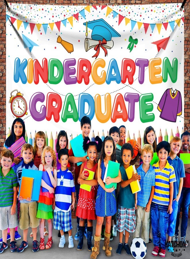KatchOn, Kindergarten Graduation Backdrop - 72x44 Inch | Grad Backdrop | Kindergarten Graduation Decorations 2026 for Class of 2026 | Kindergarten Banner | preschool graduation decorations - Image 3