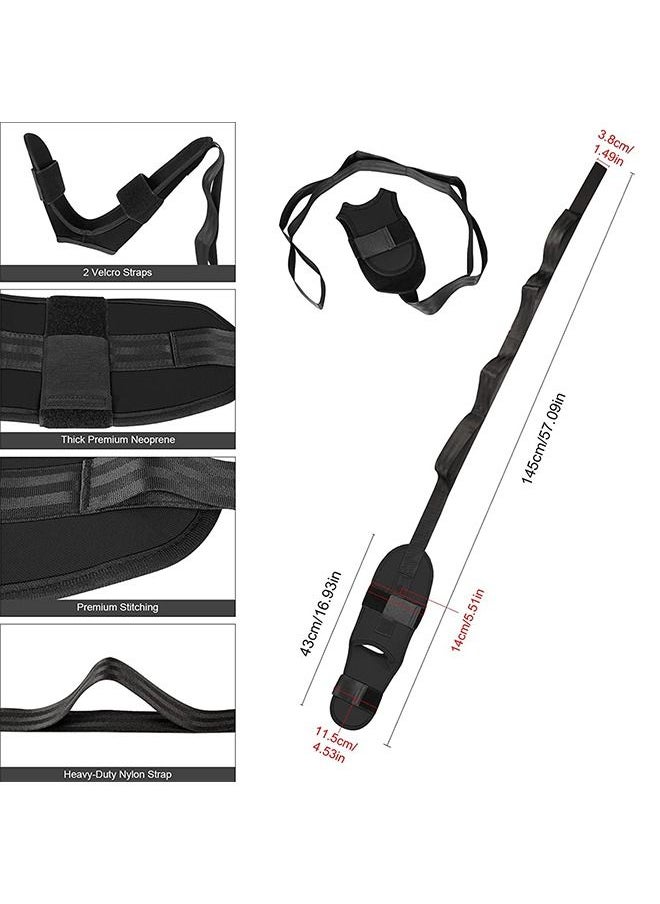 Generic Yoga Stretch Out Strap Multi Loops Adjustable Exercise Band Leg and Calf Stretcher Strap with Adjustable Loops  - Image 4