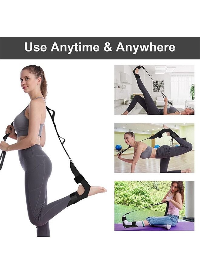Generic Yoga Stretch Out Strap Multi Loops Adjustable Exercise Band Leg and Calf Stretcher Strap with Adjustable Loops  - Image 5