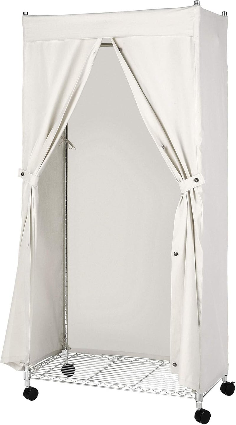 Whitmor Natural Canvas Cover for Garment Rack - Durable and Stylish Storage Solution - Image 1