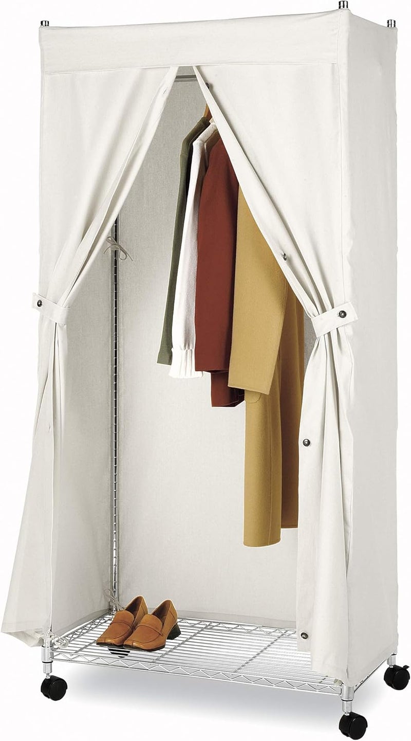 Whitmor Natural Canvas Cover for Garment Rack - Durable and Stylish Storage Solution - Image 4