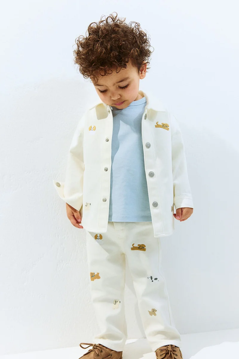 H&M Embroidery-detail denim shirt