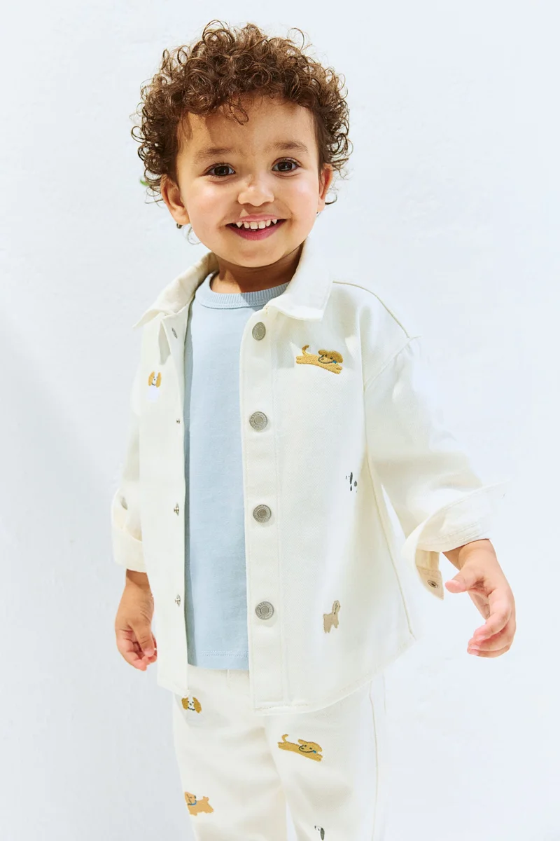 H&M Embroidery-detail denim shirt