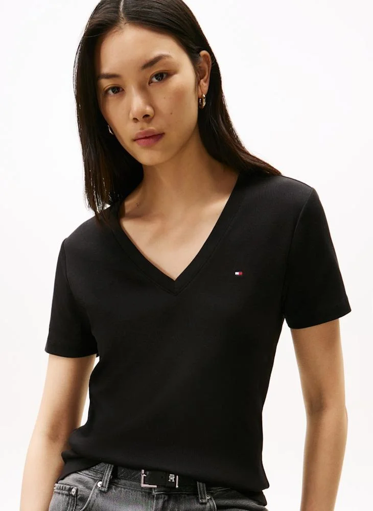 TOMMY HILFIGER Slim Cody V Neck Short Sleeve T-shirt