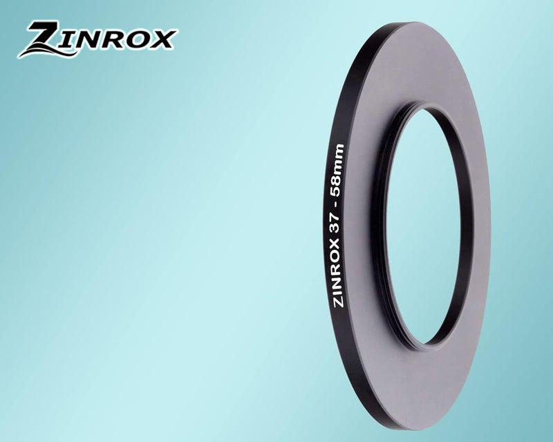 ZINROX ® 37-58mm Step Up Lens Filter Adapter Ring, Set of 1 Piece - Size : 37mm to 58mm Stepping Ring - Image 3