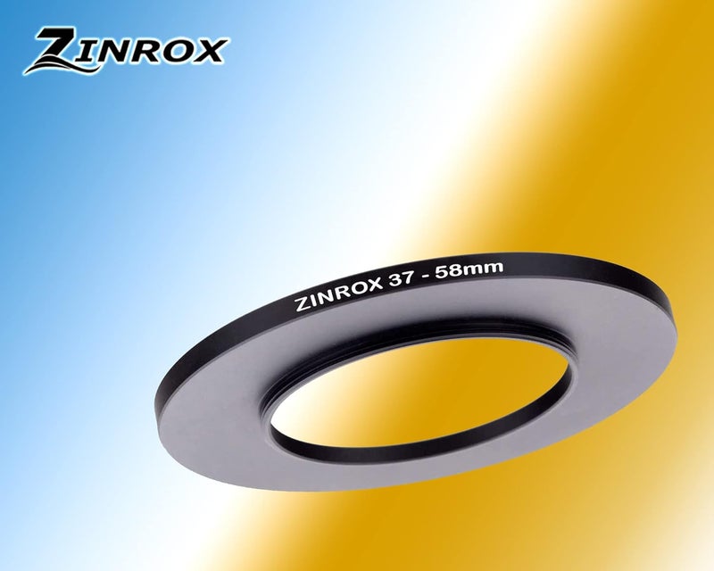 ZINROX ® 37-58mm Step Up Lens Filter Adapter Ring, Set of 1 Piece - Size : 37mm to 58mm Stepping Ring - Image 2