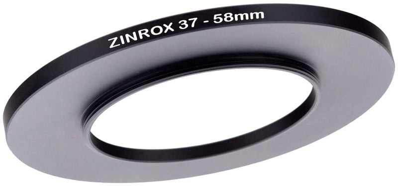 ZINROX ® 37-58mm Step Up Lens Filter Adapter Ring, Set of 1 Piece - Size : 37mm to 58mm Stepping Ring - Image 1