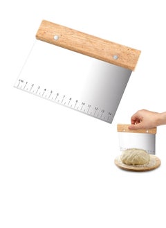 COBEE cobee Bench Cutter Scraper, Dough Pastry Bench Scraper and Dough Cutter, Stainless Steel Food Scraper with Grip Handles & Measuring Scale for Baking Kitchen Gadgets  - Image 1