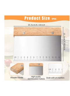 COBEE cobee Bench Cutter Scraper, Dough Pastry Bench Scraper and Dough Cutter, Stainless Steel Food Scraper with Grip Handles & Measuring Scale for Baking Kitchen Gadgets  - Image 2