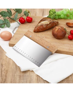 COBEE cobee Bench Cutter Scraper, Dough Pastry Bench Scraper and Dough Cutter, Stainless Steel Food Scraper with Grip Handles & Measuring Scale for Baking Kitchen Gadgets  - Image 3