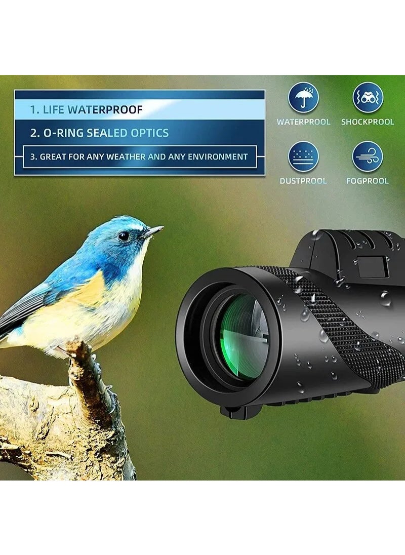 Generic Portable Zoom HD 5000M Telescope Folding Long Distance Mini Powerful Telescope For Hunting Sports Outdoor Camping Travel Black  - Image 2