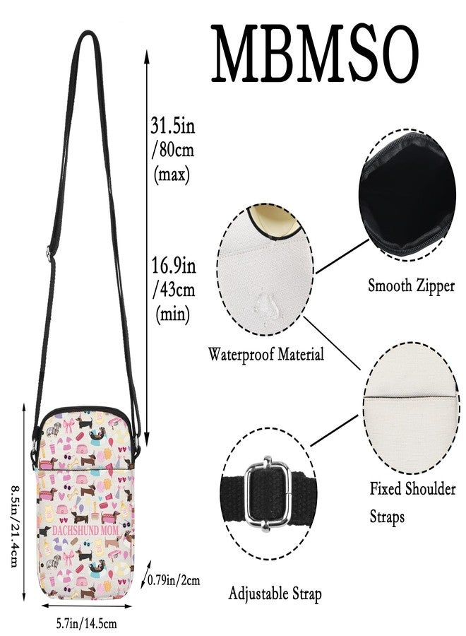 MBMSO Dachshund Mom Crossbody Bag Cute Dachshund Gifts for Women Weiner Dog Gifts for Dog Owners Pet Dog Gifts for Dog Lovers (Dachshund Mom CB) - Image 4