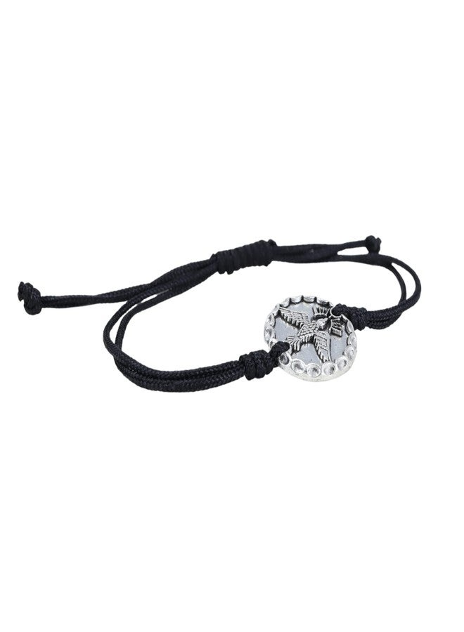 Needzo Holy Spirit Confirmation Bracelets with Dove Medal, Religious Keepsake Gifts, Red and Black Colors Included, 8 Inches Adjustable - Image 4