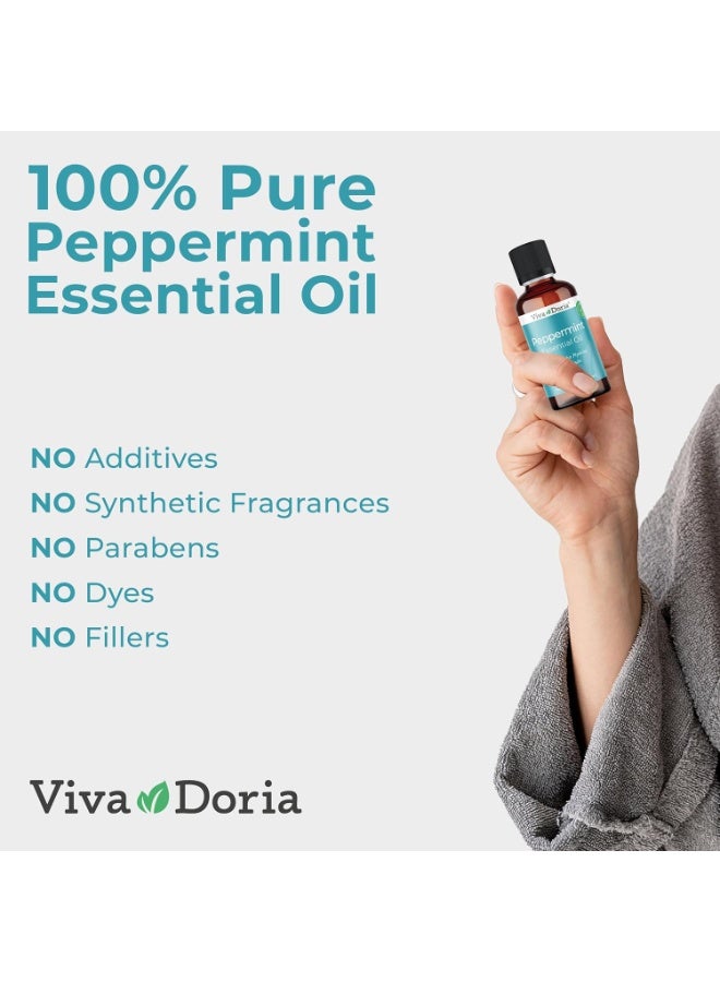 Viva Doria 100% Pure Northwest Peppermint Essential Oil, Undiluted, Food Grade, Steam Distilled, Made in USA, 30 mL (1 Fluid Ounce) - Image 3