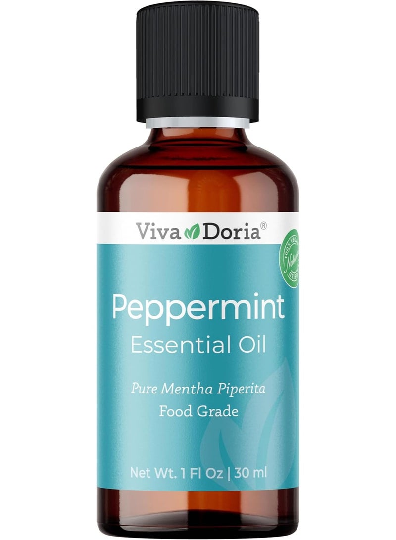 Viva Doria 100% Pure Northwest Peppermint Essential Oil, Undiluted, Food Grade, Steam Distilled, Made in USA, 30 mL (1 Fluid Ounce) - Image 1
