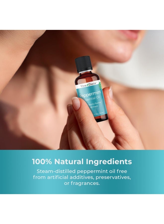 Viva Doria 100% Pure Northwest Peppermint Essential Oil, Undiluted, Food Grade, Steam Distilled, Made in USA, 30 mL (1 Fluid Ounce) - Image 2