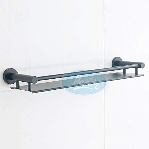 HANDY Stainless Steel Bathroom Shelf, 1 Tier Stainless Steel Shower Shelves Wall Mounted, Shower Storage, Matte Finish(Color- Matte Black - Size 16 x 5 inches) - Image 3