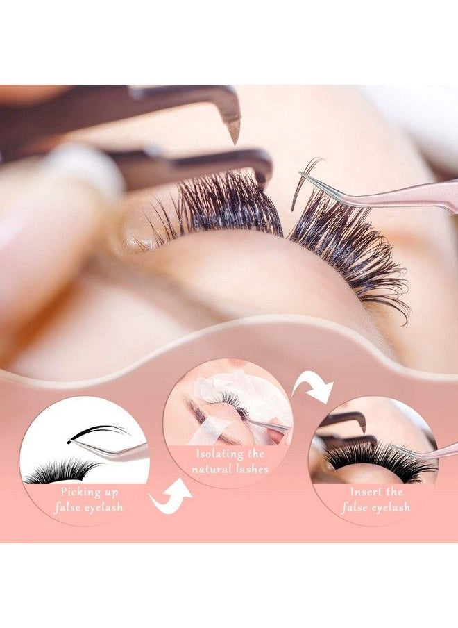 Mudder - 6 Pieces Eyelash Extension Tweezers Straight And Curved Tip Stainless Steel Tweezers Nippers Volume Lash Tweezers For Eyelash Extensions False Lash Application Tools (Colorful) - Image 1