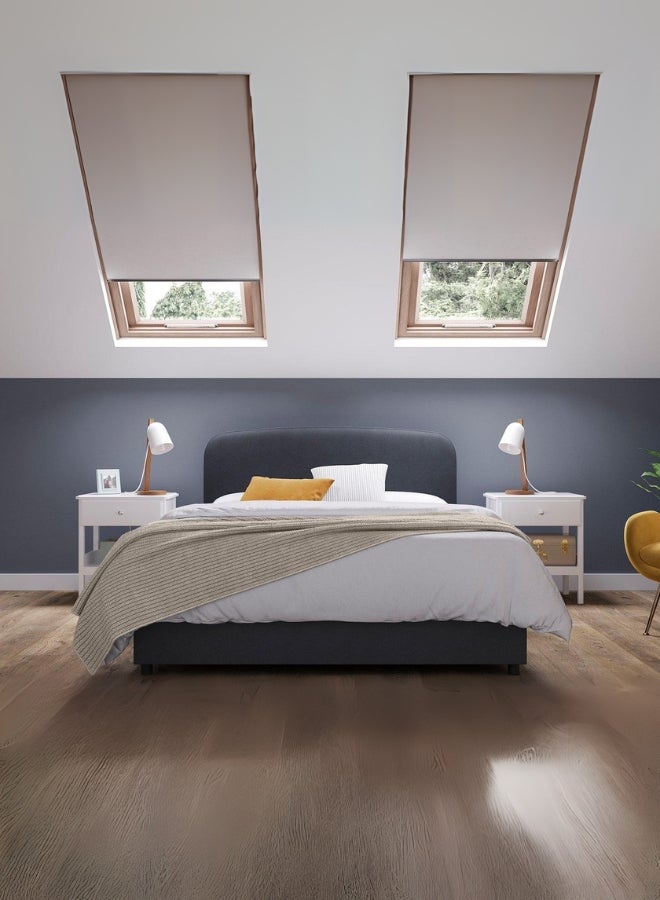 Bed and Mattress Home Dreamy Daze Upholstered Queen Size ( Mattress Size 150 X 190 CM ) Black Color Bed Size 202 W X 158 L CM ( Mattress Sold Separately )  - Image 2