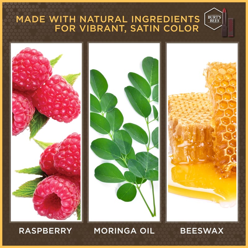 Burt's Bees Burtâ€™s Bees 100% Natural Moisturizing Lipstick, Crimson Coast, 1 Tube - Image 3