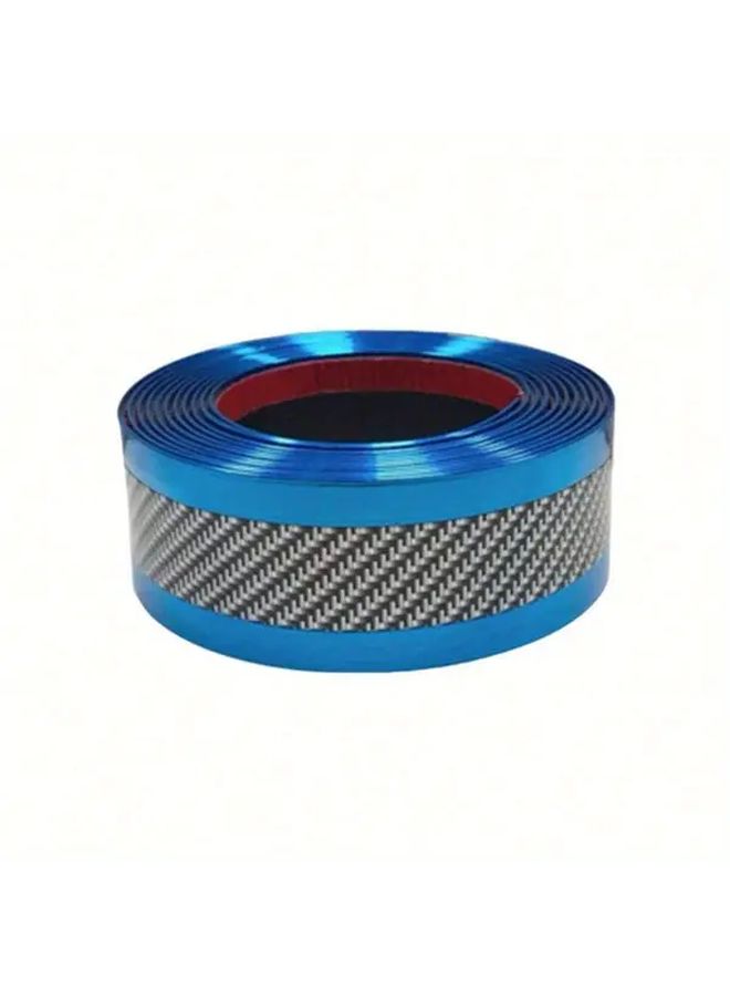 1.97 Inch Car Threshold Protection Strip Carbon Fiber Style Body Rearview Mirror Bumper Anti Scratch Sticker Blue Car Decoration Accessories - Image 3