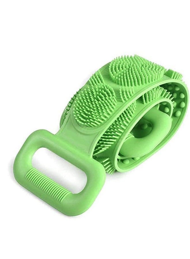 Generic Silicone Body Back Scrubber, Double Side Bathing Brush for Skin Deep Cleaning Massage, Dead Skin Removal Exfoliating Belt for Shower, Easy to Clean, Lathers Well for Men & Women - Image 3