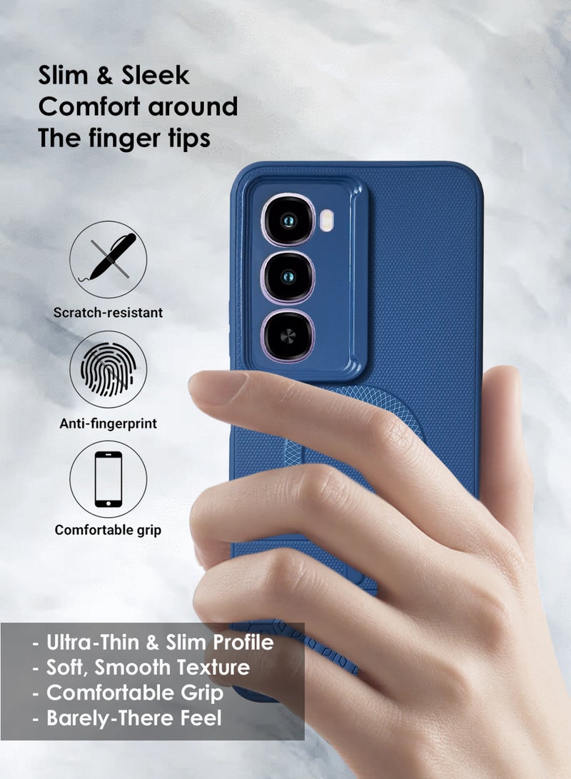 غطاء خلفي من السيليكون لهاتف Itel City 100 - غطاء من السيليكون الحراري المرن (TPU)، متين وذو فتحات دقيقة - حماية من الخدوش والغبار والبقع، غطاء مقاوم للصدمات والماء لهاتف Itel City 100 - أزرق - Image 5