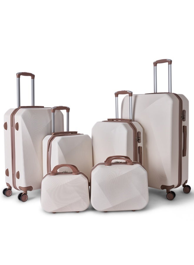 LIMRA Hardside 6 Piece Luggage Trolley Set Beige/Gold - Image 1
