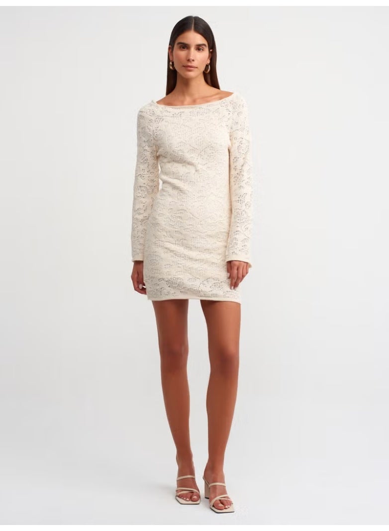 Dilvin Crochet Mini Dress - Image 3
