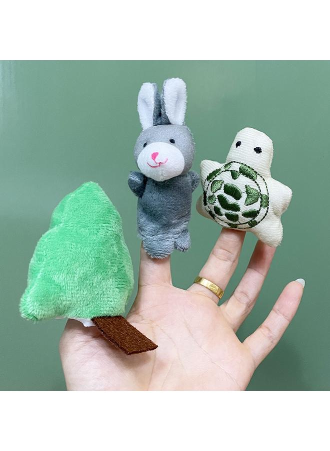 Bluejw 2025 New Cartoon Animal Plush Toy Finger Doll Baby Soothing Finger Doll Panda Rabbit - Image 1