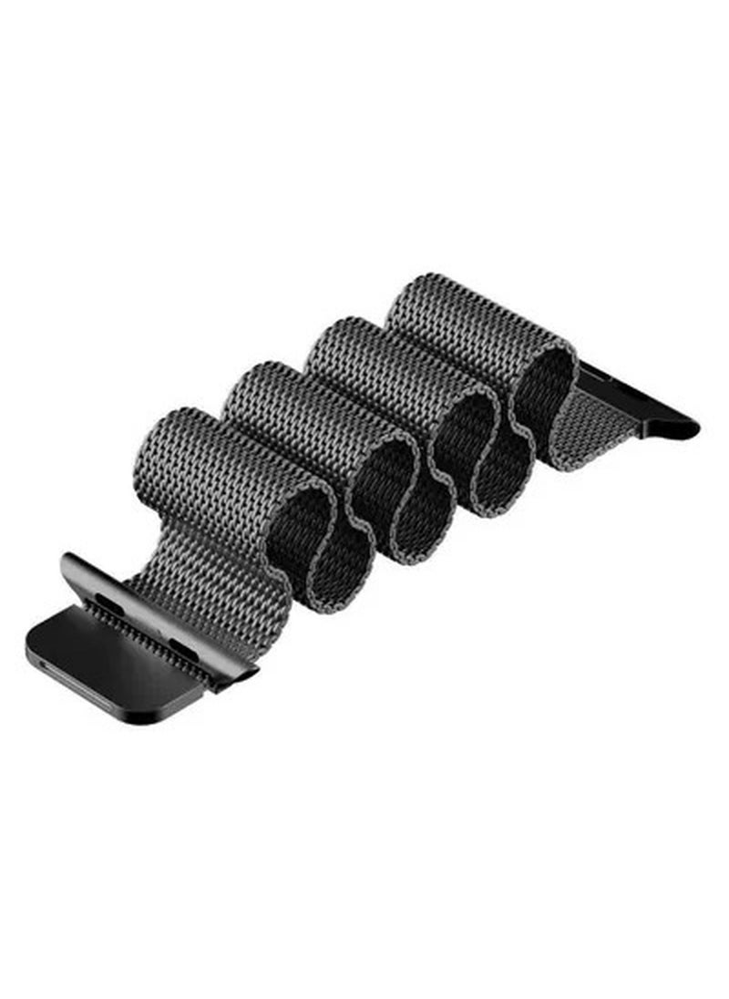 365dealz - Stainless Steel Milanese Loop Band For Apple Watch 42/44/45mm Black - Image 1