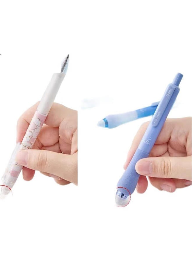 Lopet Cute Cartoon 0.5Mm Black Erasable Pen For Elementary School Students, Neutral Pen With Anti-Slip Grip, Heat-Sensitive Friction Signature Pen, Healing Sky Lt-1346 - Image 1