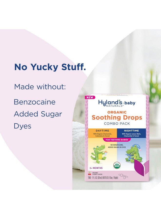 Hyland's Baby - Organic Daytime & Nighttime Soothing Drops Combo Pack, Drops For Oral Discomfort, 2 Oz. - Image 4