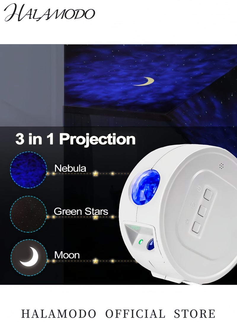 HALAMODO Starry Sky Projector Lamp White - Image 2