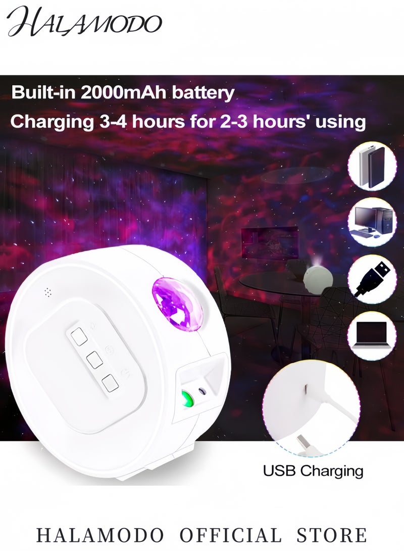 HALAMODO Starry Sky Projector Lamp White - Image 4