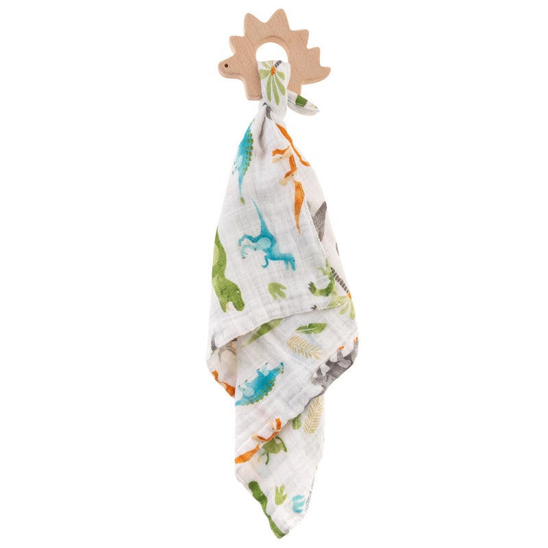 Stephen Joseph Muslin Lovie with Teether Dino