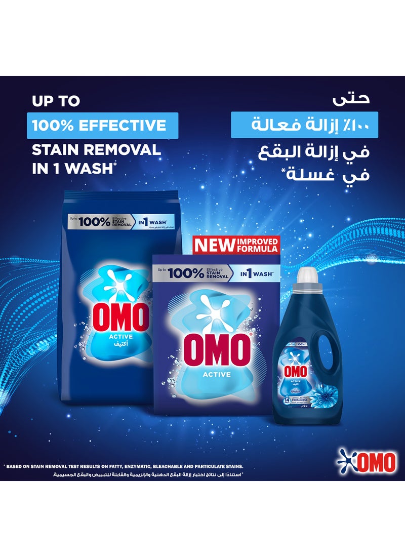 Omo Liquid Laundry Detergent, Active, up to 100% Stain Removal Just One Wash, 2 L , Packaging May Vary 2Liters - Image 5