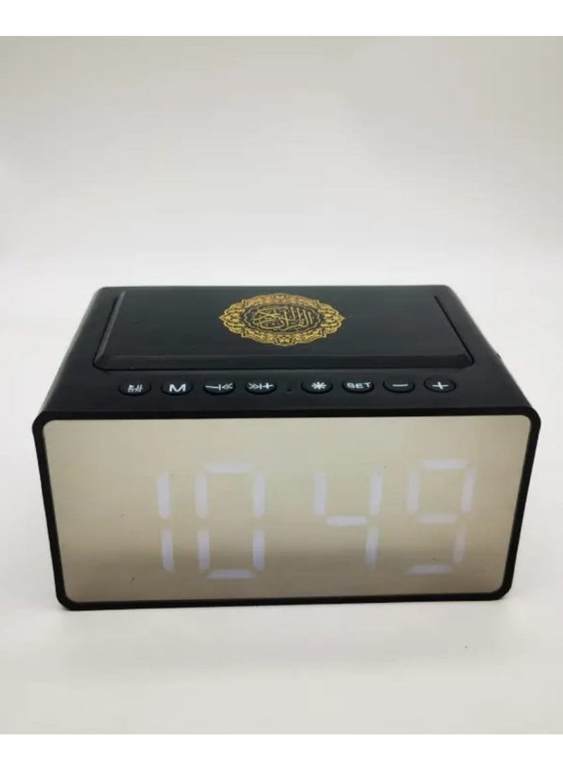 بيوينتي Digital Islamic Azan Prayer Clock with LCD Display, 5 Prayer Times, Accurate Azan Alarm, Adjustable Volume, Easy Setup, Clear Screen – Perfect for Home or Office Use, Elegant Black Design  - Image 2